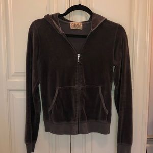 Juicy Couture Velour Jacket Gray